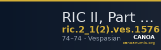 RIC II, Part 1 (second edition) Vespasian 1576 — CANOA