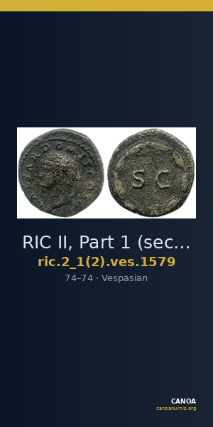 RIC II, Part 1 (second edition) Vespasian 1579 — CANOA