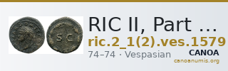 RIC II, Part 1 (second edition) Vespasian 1579 — CANOA