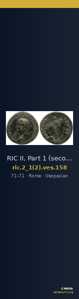 RIC II, Part 1 (second edition) Vespasian 158 — CANOA