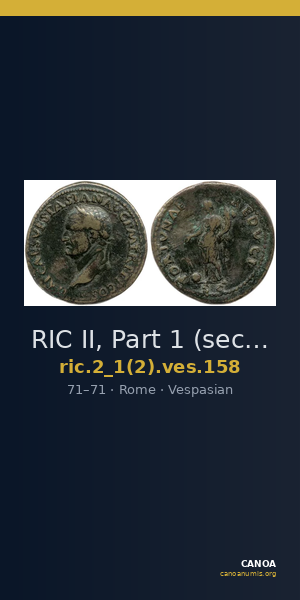RIC II, Part 1 (second edition) Vespasian 158 — CANOA