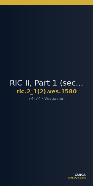 RIC II, Part 1 (second edition) Vespasian 1580 — CANOA