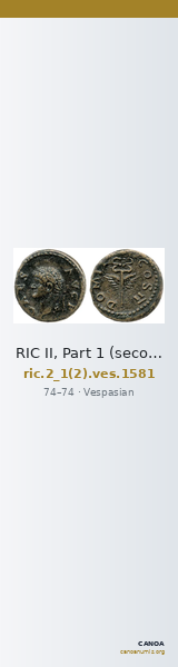 RIC II, Part 1 (second edition) Vespasian 1581 — CANOA