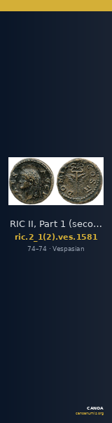 RIC II, Part 1 (second edition) Vespasian 1581 — CANOA