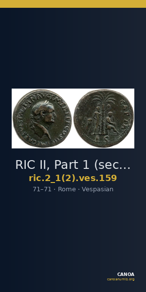 RIC II, Part 1 (second edition) Vespasian 159 — CANOA