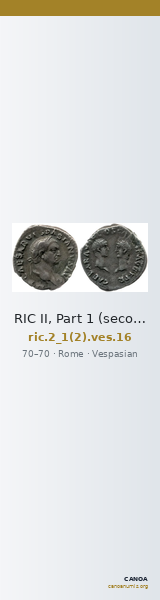 RIC II, Part 1 (second edition) Vespasian 16 — CANOA
