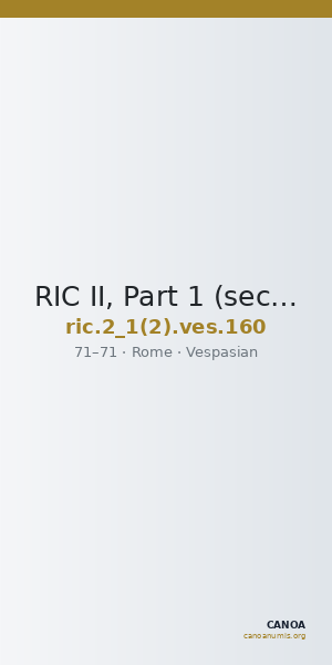 RIC II, Part 1 (second edition) Vespasian 160 — CANOA