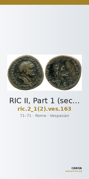 RIC II, Part 1 (second edition) Vespasian 163 — CANOA