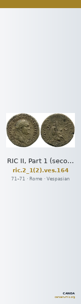 RIC II, Part 1 (second edition) Vespasian 164 — CANOA