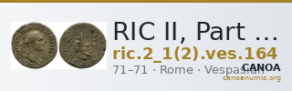 RIC II, Part 1 (second edition) Vespasian 164 — CANOA