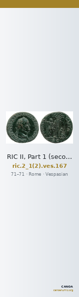 RIC II, Part 1 (second edition) Vespasian 167 — CANOA