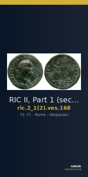 RIC II, Part 1 (second edition) Vespasian 168 — CANOA
