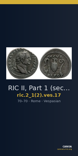 RIC II, Part 1 (second edition) Vespasian 17 — CANOA