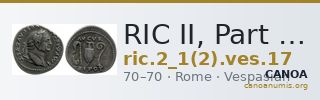 RIC II, Part 1 (second edition) Vespasian 17 — CANOA
