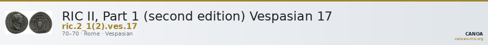 RIC II, Part 1 (second edition) Vespasian 17 — CANOA
