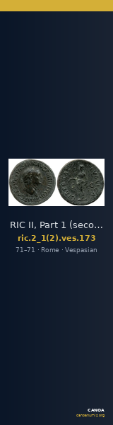 RIC II, Part 1 (second edition) Vespasian 173 — CANOA