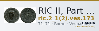 RIC II, Part 1 (second edition) Vespasian 173 — CANOA