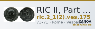 RIC II, Part 1 (second edition) Vespasian 175 — CANOA