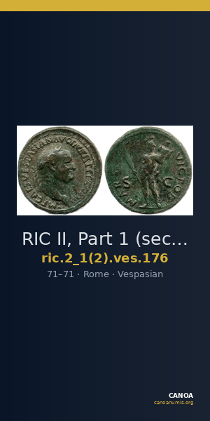 RIC II, Part 1 (second edition) Vespasian 176 — CANOA