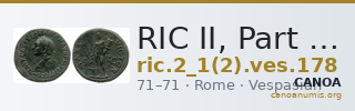 RIC II, Part 1 (second edition) Vespasian 178 — CANOA