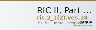 RIC II, Part 1 (second edition) Vespasian 18 — CANOA