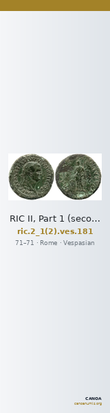 RIC II, Part 1 (second edition) Vespasian 181 — CANOA