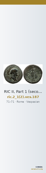 RIC II, Part 1 (second edition) Vespasian 187 — CANOA
