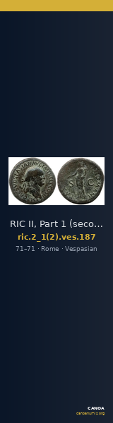 RIC II, Part 1 (second edition) Vespasian 187 — CANOA