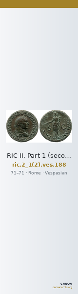 RIC II, Part 1 (second edition) Vespasian 188 — CANOA