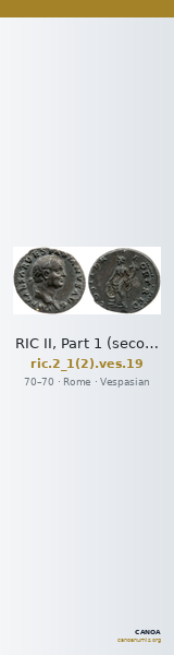 RIC II, Part 1 (second edition) Vespasian 19 — CANOA