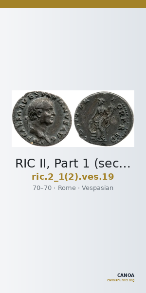 RIC II, Part 1 (second edition) Vespasian 19 — CANOA