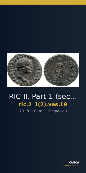 RIC II, Part 1 (second edition) Vespasian 19 — CANOA