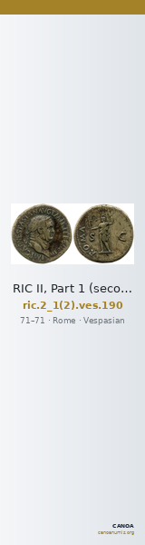 RIC II, Part 1 (second edition) Vespasian 190 — CANOA