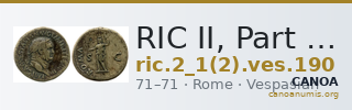 RIC II, Part 1 (second edition) Vespasian 190 — CANOA