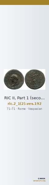 RIC II, Part 1 (second edition) Vespasian 192 — CANOA