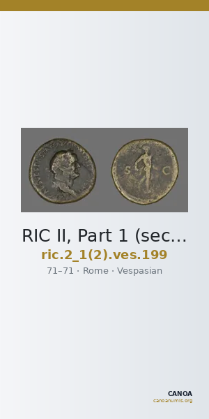 RIC II, Part 1 (second edition) Vespasian 199 — CANOA
