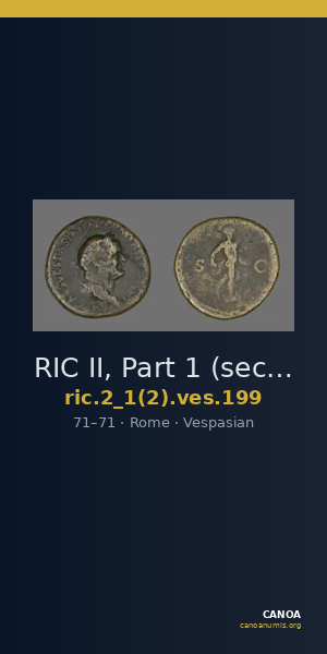 RIC II, Part 1 (second edition) Vespasian 199 — CANOA