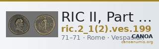 RIC II, Part 1 (second edition) Vespasian 199 — CANOA