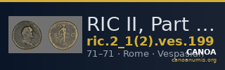RIC II, Part 1 (second edition) Vespasian 199 — CANOA