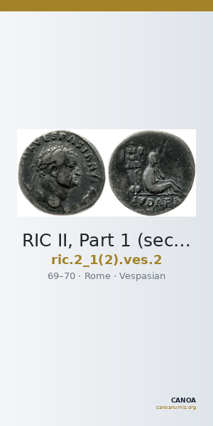 RIC II, Part 1 (second edition) Vespasian 2 — CANOA
