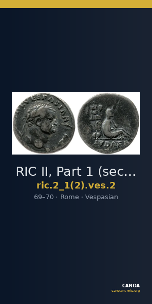 RIC II, Part 1 (second edition) Vespasian 2 — CANOA