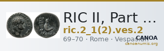 RIC II, Part 1 (second edition) Vespasian 2 — CANOA
