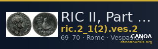RIC II, Part 1 (second edition) Vespasian 2 — CANOA
