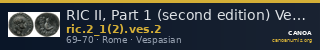 RIC II, Part 1 (second edition) Vespasian 2 — CANOA