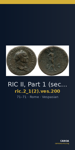RIC II, Part 1 (second edition) Vespasian 200 — CANOA