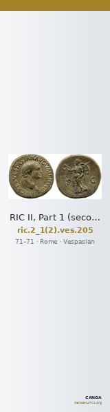 RIC II, Part 1 (second edition) Vespasian 205 — CANOA