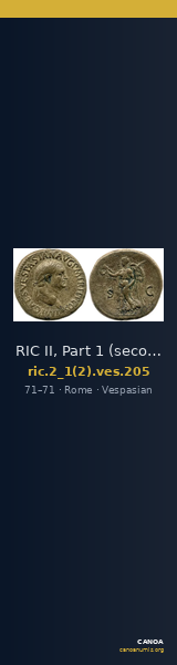 RIC II, Part 1 (second edition) Vespasian 205 — CANOA