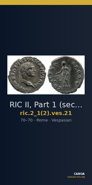 RIC II, Part 1 (second edition) Vespasian 21 — CANOA