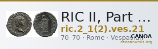 RIC II, Part 1 (second edition) Vespasian 21 — CANOA