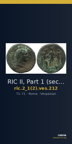 RIC II, Part 1 (second edition) Vespasian 212 — CANOA